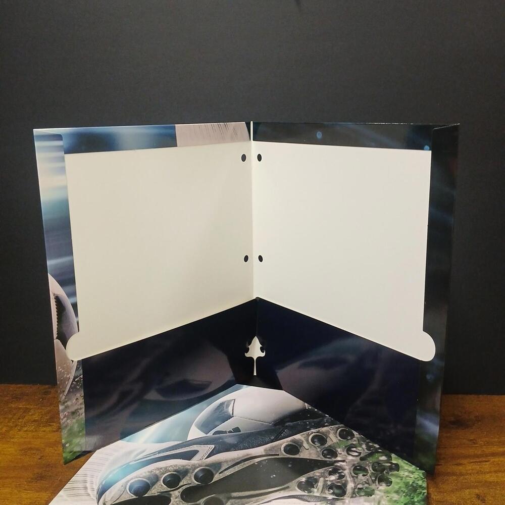 Lot of 9 Soccer Themed 3 Ring Binder Folders, 9x11.5" - Picture 3 of 4